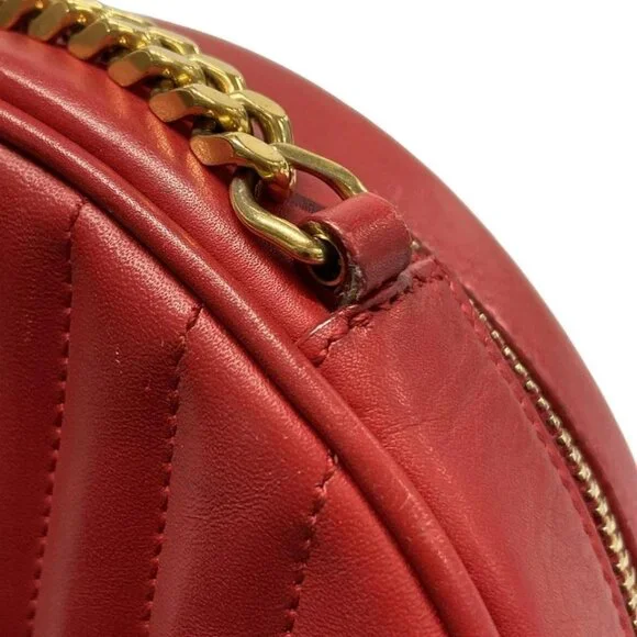 SAINT LAURENT PARIS 357401 Red Leather Shoulder Bag - Picture 15 of 15